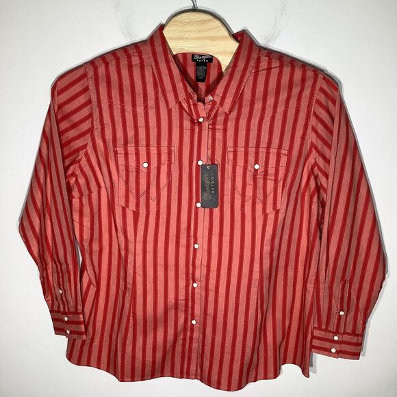 Wrangler Retro Mens‎ Long Sleeve Pearl Snap Shirt Size 3XL NWT - Picture 2 of 9